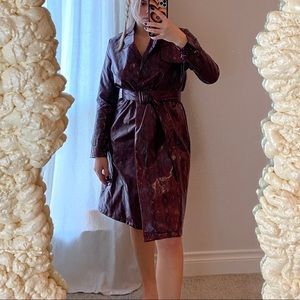 BOOHOO vinyl trench coat